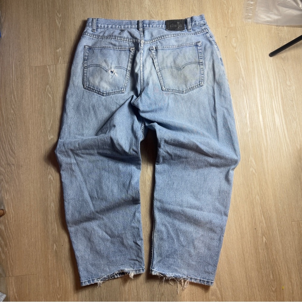 90s Silver Jeans Men's Relaxed Fit Light Blue Denim